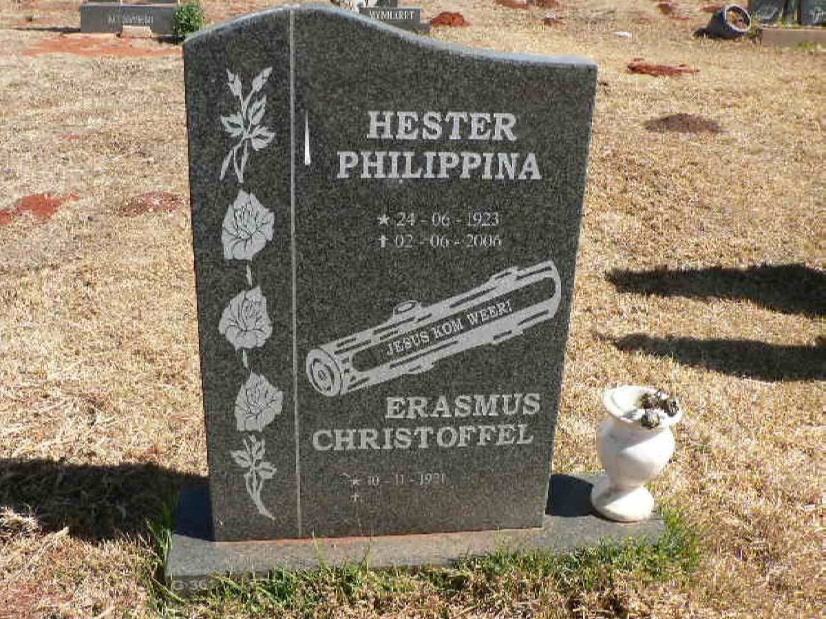? Erasmus Christoffel 1921- &amp; Hester Philippina 1923-2006
