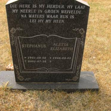 ? Stephanus 1941-2002 &amp; Aletta Elizabeth 1946-