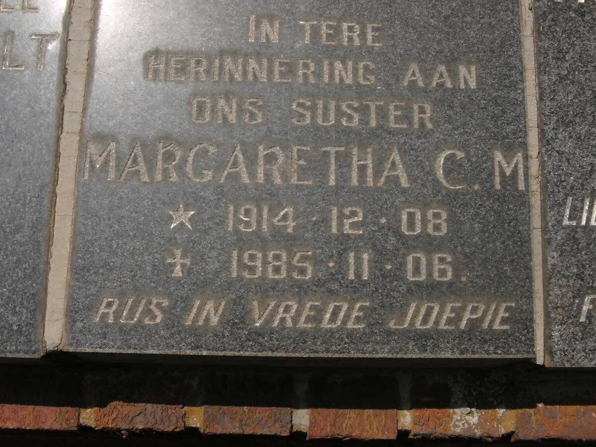 ? Margaretha C.M. 1914-1985