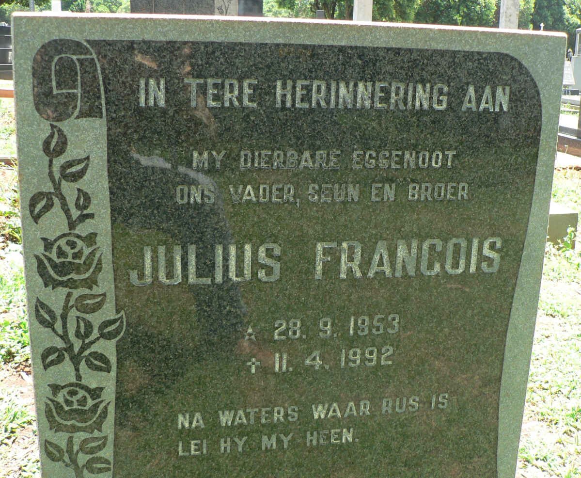 ? Julius Francois 1952-1992