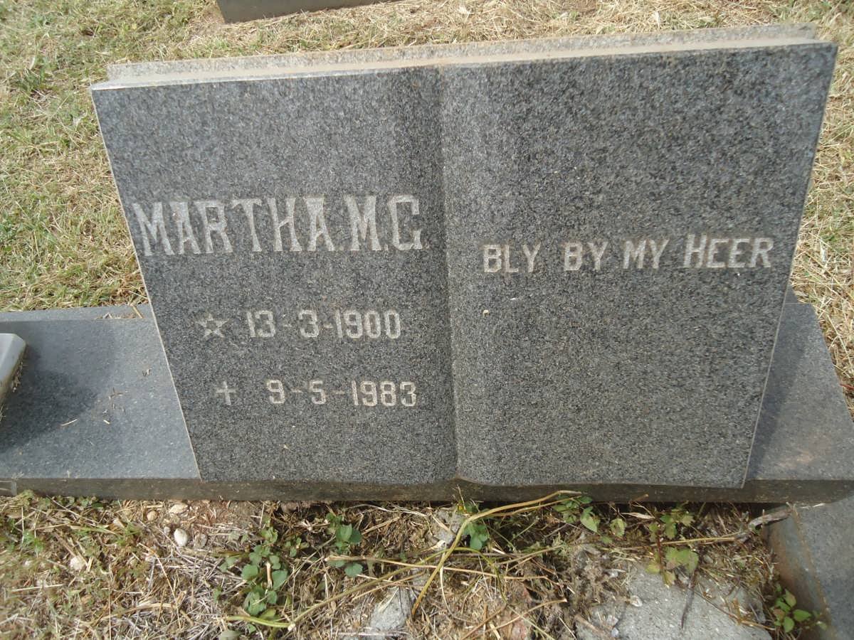 ? Martha M.G. 1900-1983