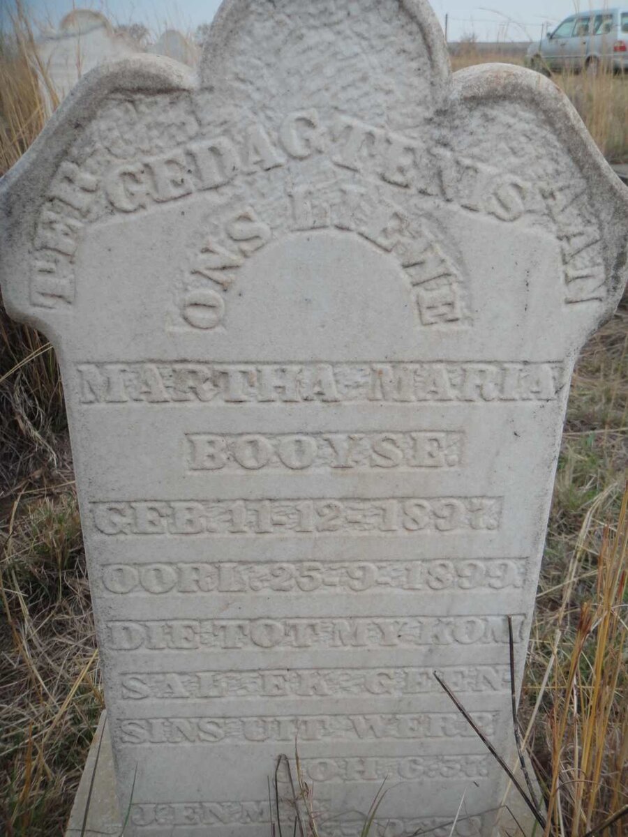 BOOYSE Martha Maria 1897-1899