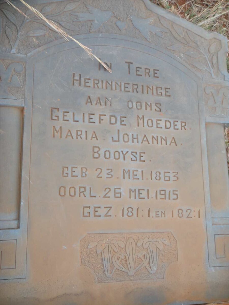 BOOYSE Maria Johanna 1863-1915