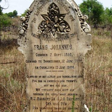 BARNARD Frans Johannes 1880-1900