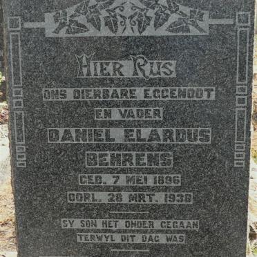 BEHRENS Daniel Elardus 1886-1938