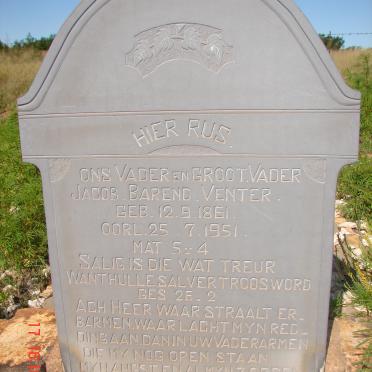 VENTER Jacob Barend 1861-1951