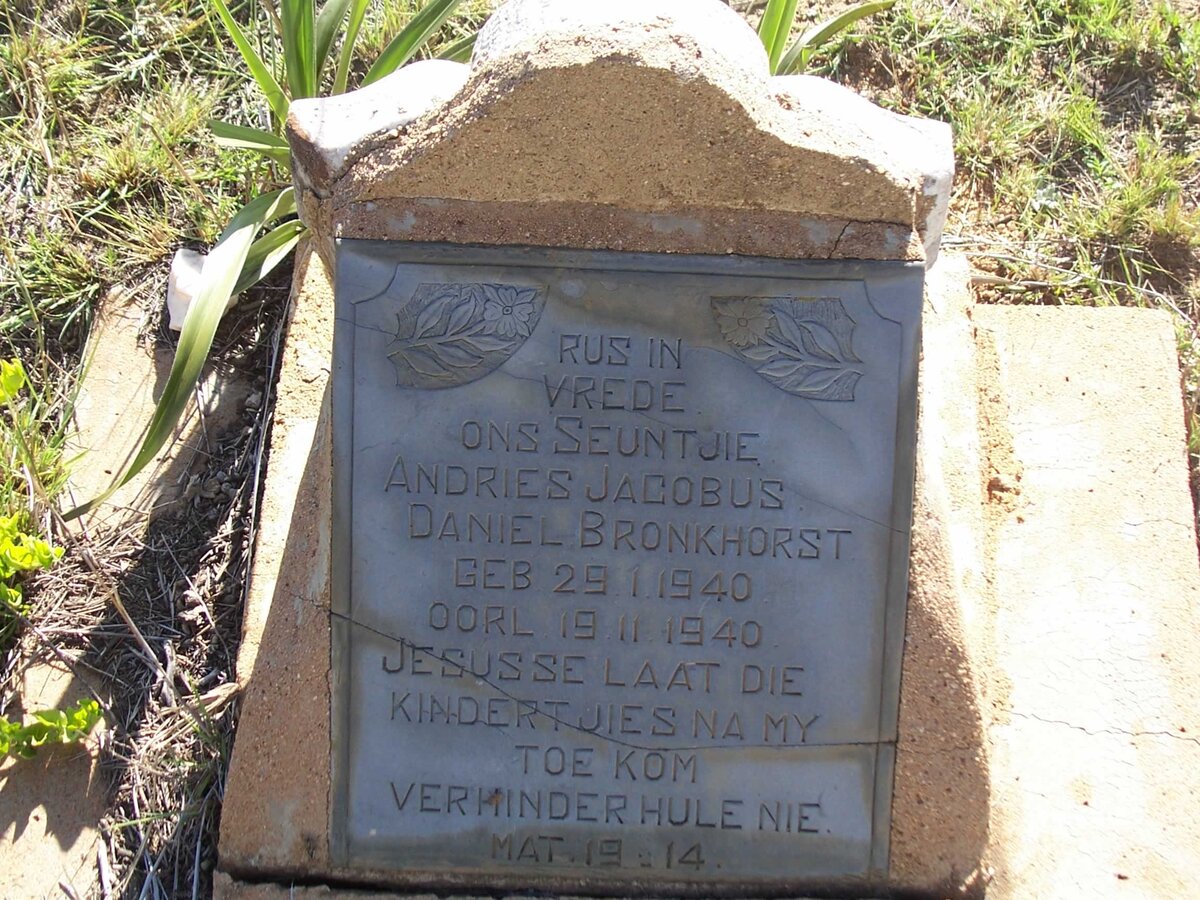 BRONKHORST Andries Jacobus Daniel 1940-1940