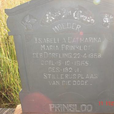 PRINSLOO Isabella Catharina nee DORFLING 1868-1965