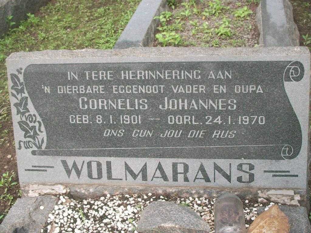 WOLMARANS Cornelis Johannes 1901-1970
