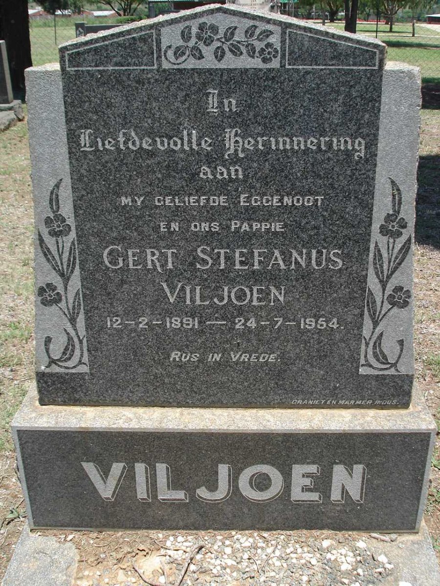 VILJOEN Gert Stefanus 1891-1954