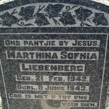 LIEBENBERG Marthina Sofhia 1942-1943