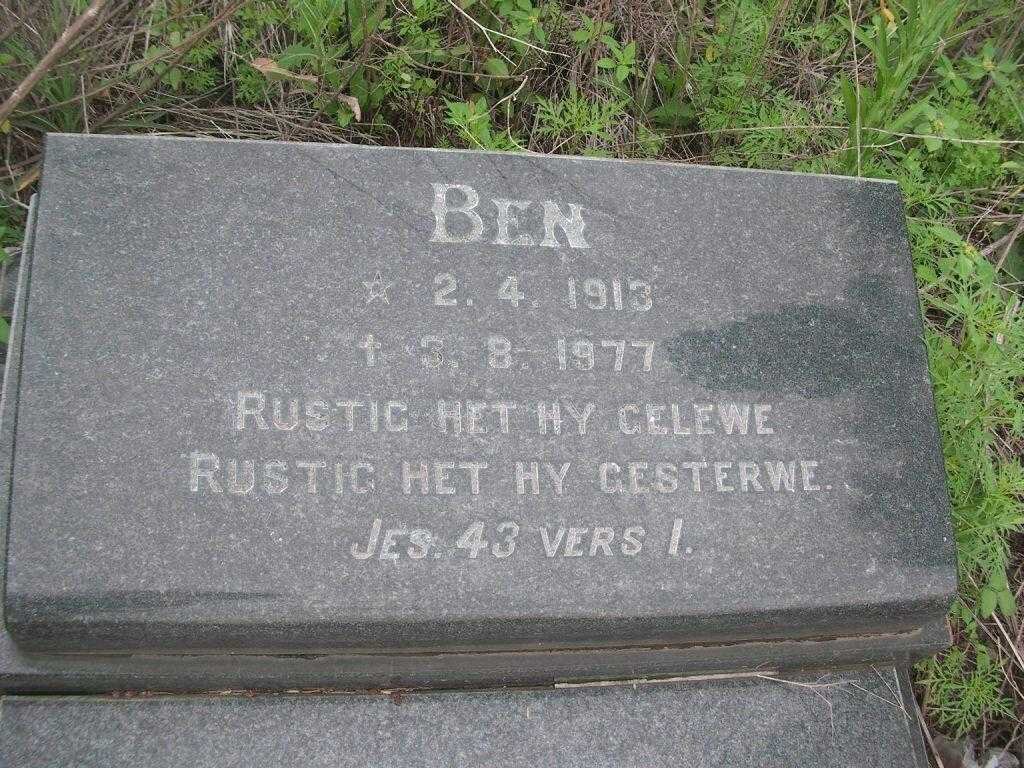 LIEBENBERG Ben 1913-1977