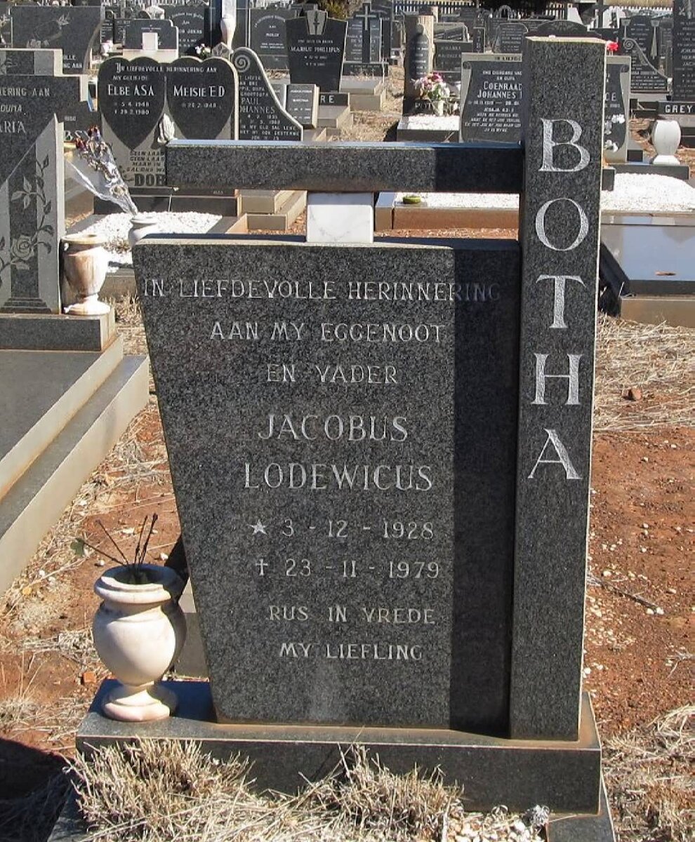 BOTHA Jacobus Lodewicus 1928-1979