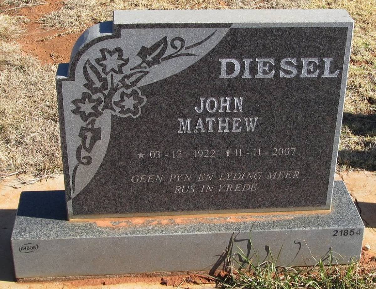 DIESEL John Mathew 1922-2007