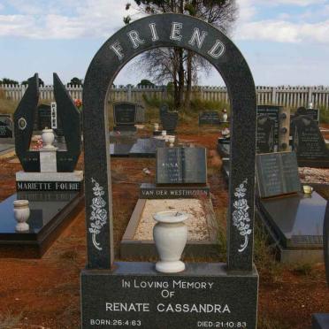 FRIEND Renate Cassandra 1963-1983