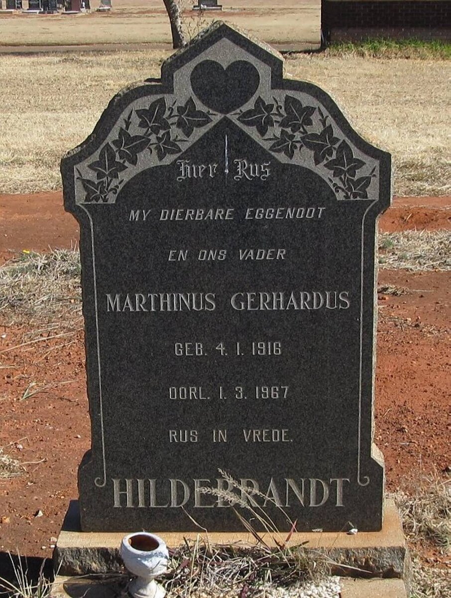HILDEBRANDT Marthinus Gerhardus 1916-1967