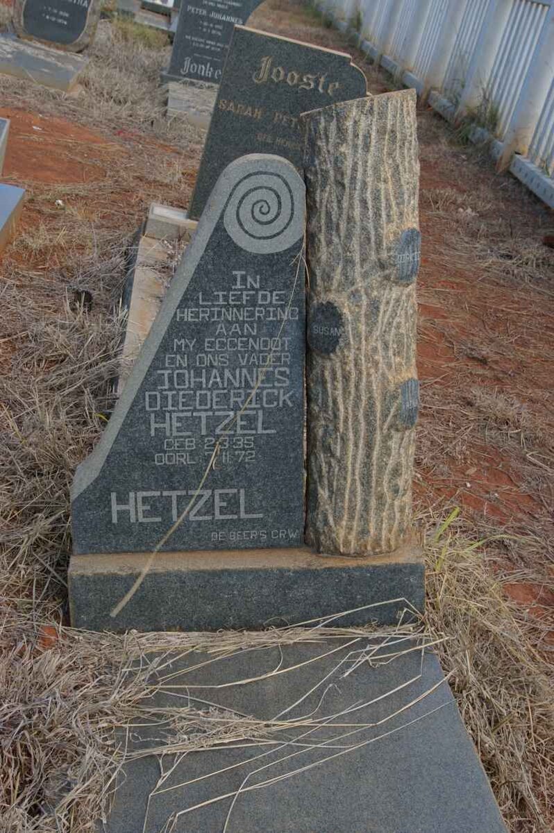 HETZEL Johannes Diederick 1935-1972