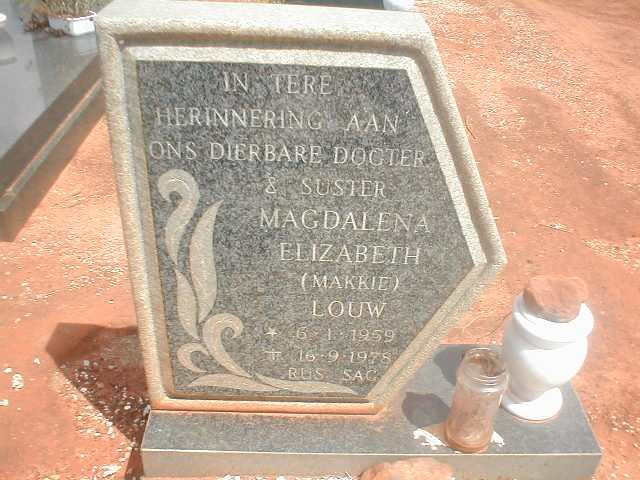 LOUW Magdalena Elizabeth 1959-1978