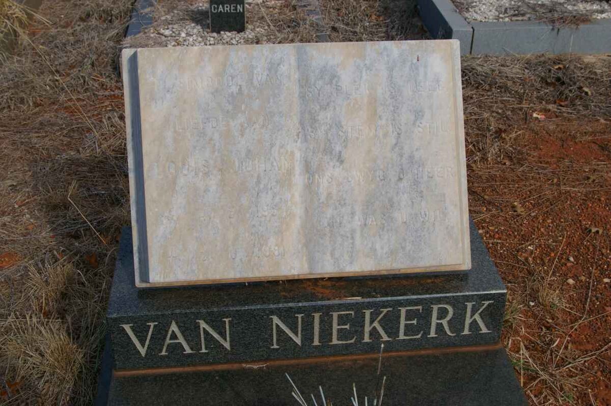 NIEKERK Louis Johan, van 1951-1981