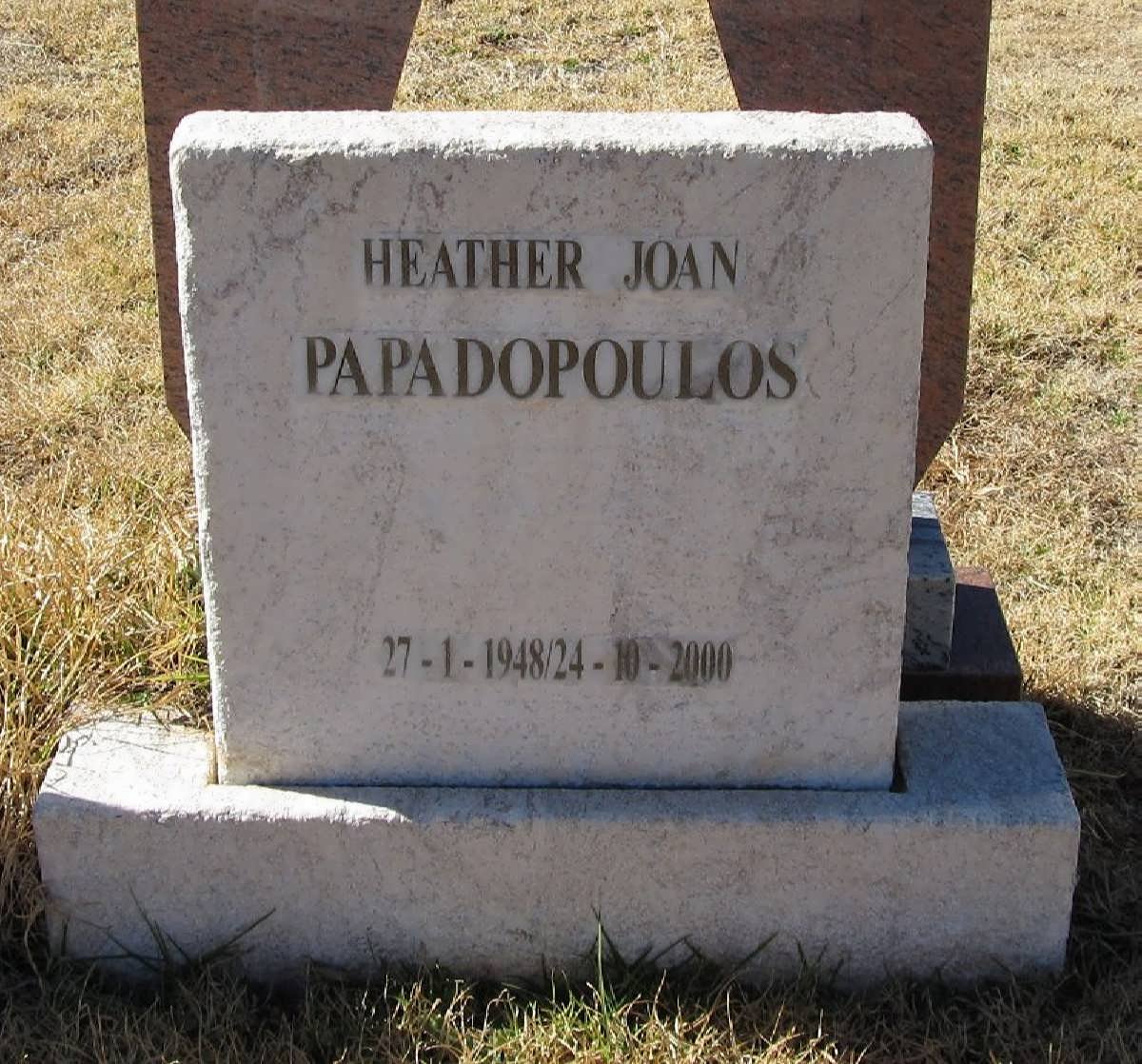 PAPADOPOULOS Heather Joan 1948-2000