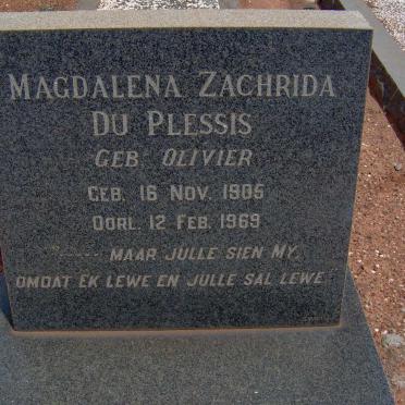 PLESSIS Magdalena Zachrida, du nee OLIVIER 1905-1969