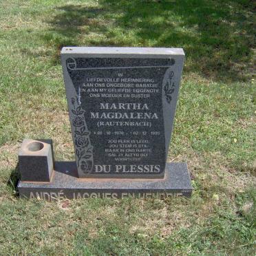 PLESSIS Martha Magdalena, du nee RAUTENBACH 1970-1998