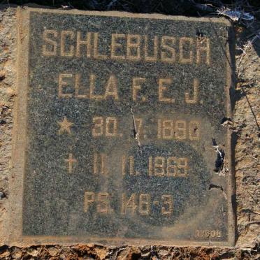 SCHLEBUSCH Ella F.E.J. 1890-1969