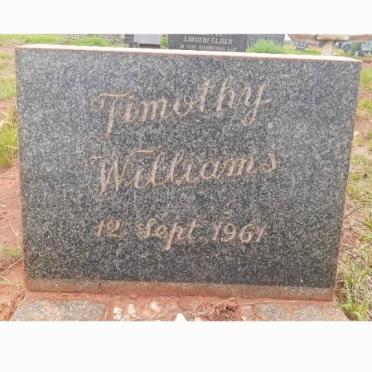 WILLIAMS Timothy 1961