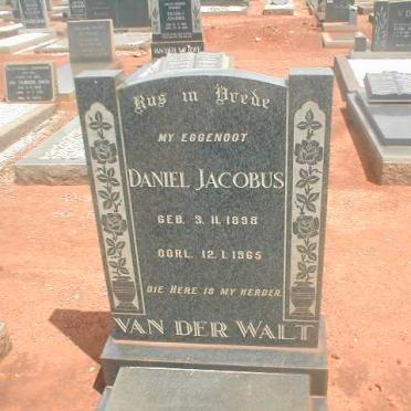 WALT Daniel Jacobus, van der 1898-1965