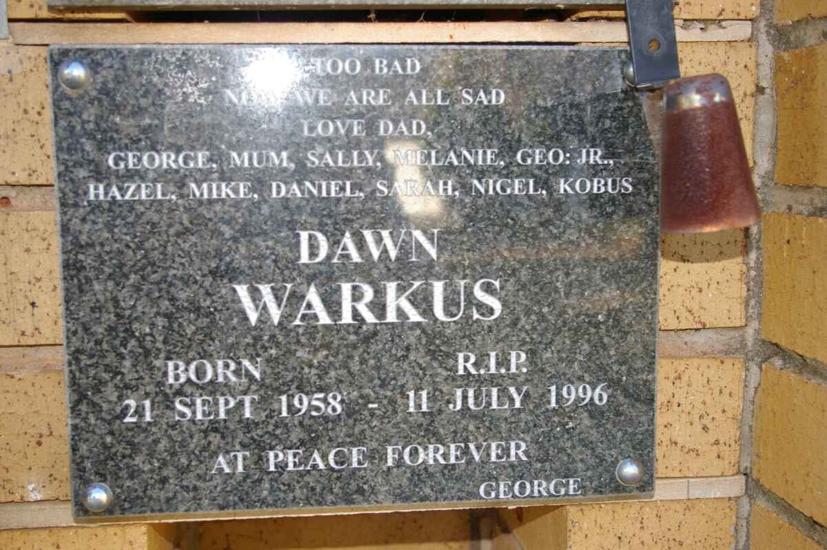WARKUS Dawn 1958-1996
