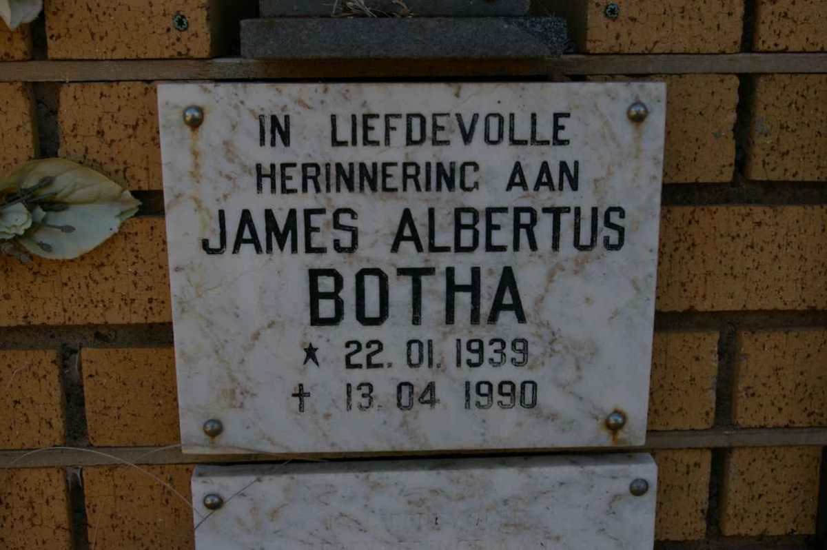 BOTHA James Albertus 1939-1990