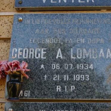 LOMBAARD George A. 1934-1993