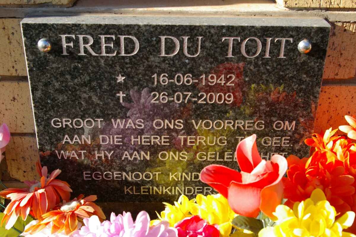 TOIT Fred, du 1942-2009
