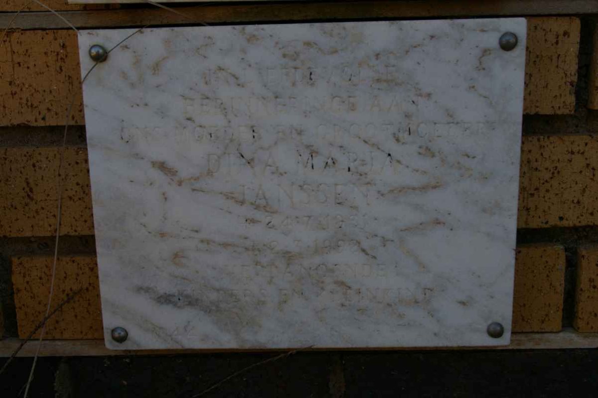 JANSSEN Dina Maria 19??-199?