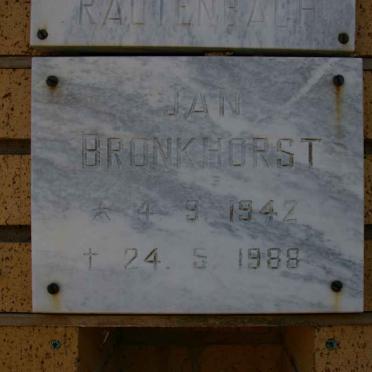 BRONKHORST Jan 1942-1988