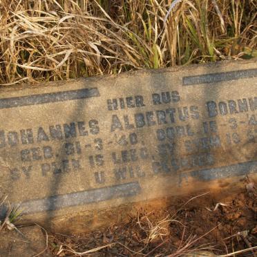 BORNMAN Johannes Albertus 1940-1943