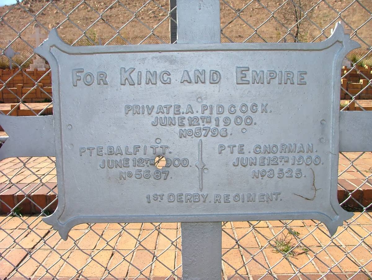 PIDCOCK A. -1900 :: BALFITT -1900 :: NORMAN C. -1900