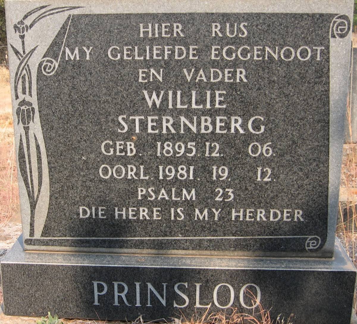 PRINSLOO Willie Sternberg 1895-1981