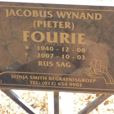 FOURIE Jacobus Wynand 1940-2007