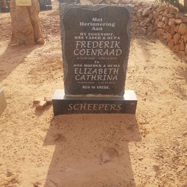 SCHEEPERS Frederik Coenraad 1927-2010 &amp; Elizabeth Cathrina 1932-2014