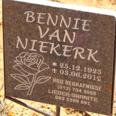 NIEKERK Bennie, van 1925-2012
