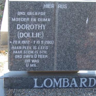 LOMBARD Dorothy 1922-2003