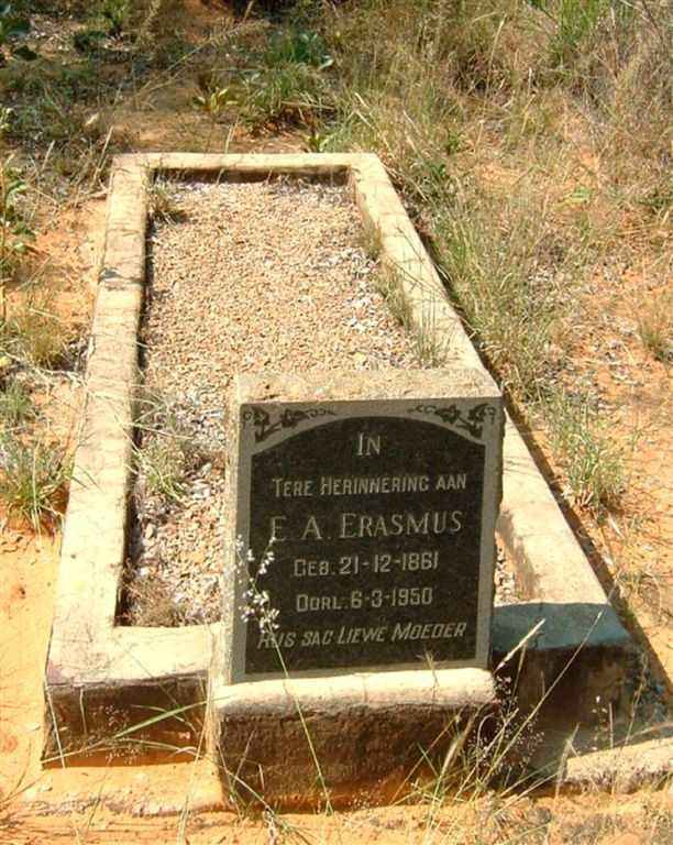 ERASMUS Elizabeth Agatha nee JOUBERT 1861-1950