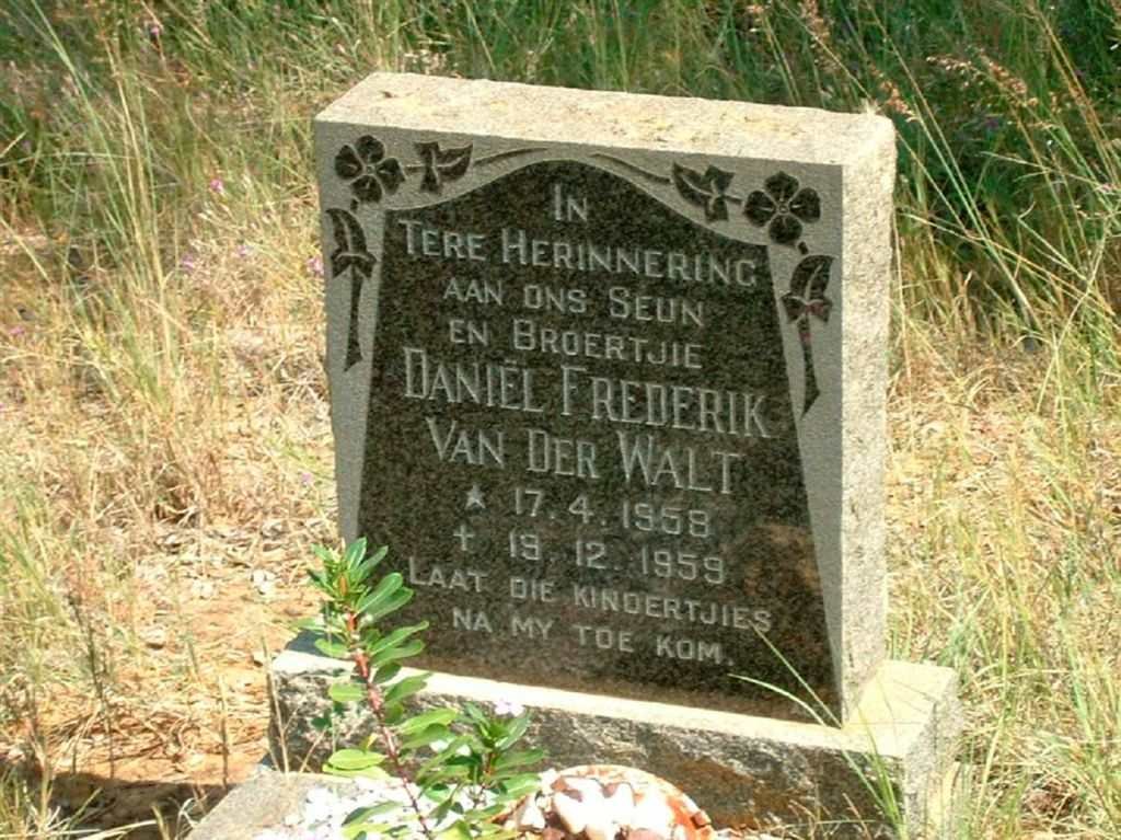 WALT Daniel Frederik, van der 1958-1959