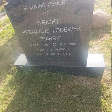 WRIGHT Hermanus Lodewyk 1949-2009
