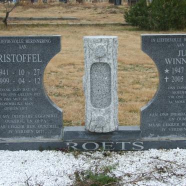 ROETS Christoffel 1941-1999 &amp; Julia Winnefred 1947-2005