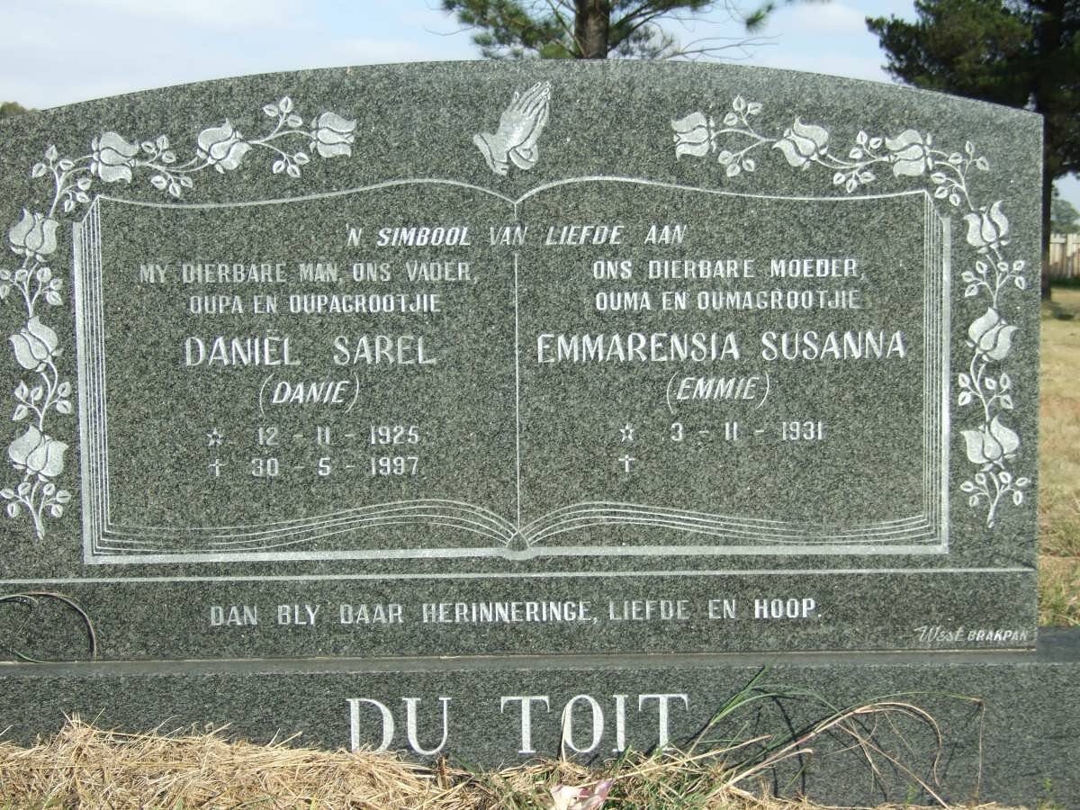 TOIT Daniël Sarel, du 1925-1997 &amp; Emmarensia Susanna 1931-