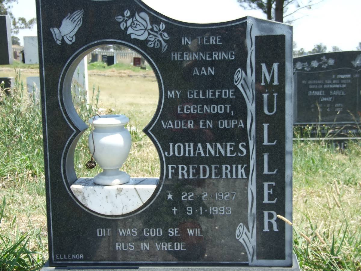MULLER Johannes Frederik 1927-1993