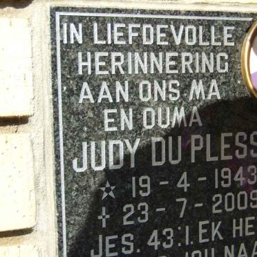 PLESSIS Judy, du 1943-2009