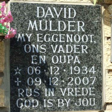 MULDER David 1934-2009